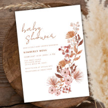 Kleine Wildflower Boho Terracotta Baby shower