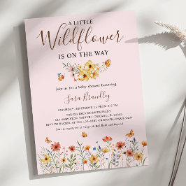 Kleine Wildflower Boho Waterverf Baby shower Kaart