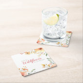 Kleine Wildflower Boho Waterverf Baby shower Kartonnen Onderzetters (Insitu)