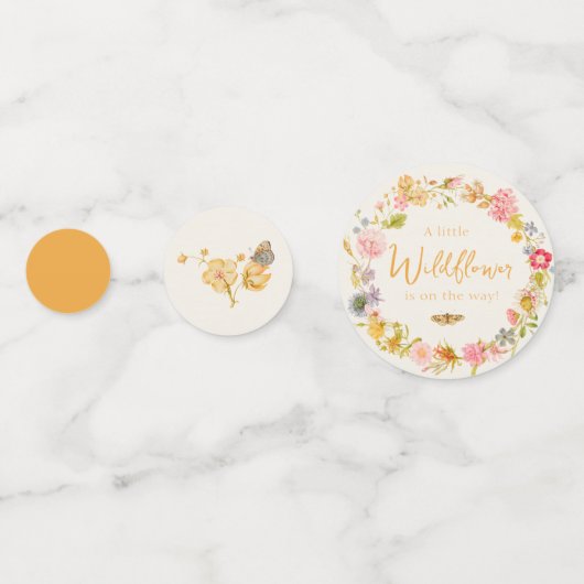 Kleine Wildflower  Botanische Baby shower Confetti (Voorkanten)