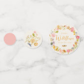 Kleine Wildflower  Botanische Baby shower Confetti (Achterkanten)