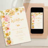 Kleine Wildflower Butterfly Boho Baby shower Kaart