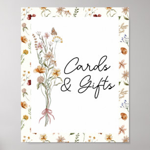 Kleine Wildflower Cream Baby shower Kaarten & Cade Poster