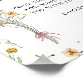 Kleine Wildflower Cream Baby shower Mimosa Bar Poster (Hoek)