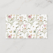 Kleine Wildflower Display Baby shower Informatiekaartje (Achterkant)