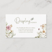 Kleine Wildflower Display Baby shower Informatiekaartje (Voorkant)