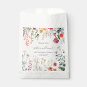 Kleine Wildflower Draaien Een  1e Verjaardag Bedankzakje (Voorkant)