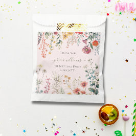 Kleine Wildflower Draaien Een  1e Verjaardag Bedankzakje