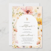 Kleine Wildflower Draaien Een  1e Verjaardag Kaart (Voorkant)