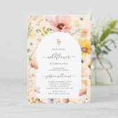 Kleine Wildflower Draaien Een  1e Verjaardag Kaart (Staand voorkant)