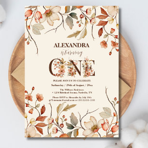 Kleine Wildflower Esthetische Meisje's 1e Verjaard Kaart