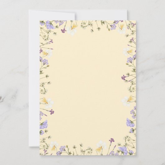 Kleine Wildflower Esthetische Meisje's 2e Verjaard Kaart (Achterkant)