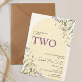 Kleine Wildflower Esthetische Meisje's 2e Verjaard Kaart