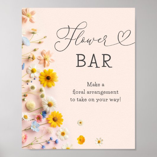 Kleine Wildflower Flower Bar Poster (Voorkant)