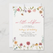 Kleine Wildflower Foto Verjaardag Uitnodiging (Voorkant)