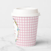 Kleine Wildflower is op komst - Babyborrel Papieren Bekers (Achterkant)