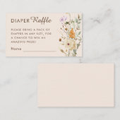 Kleine Wildflower Luier Raffle Baby shower Kaart (Voorkant / Achterkant)