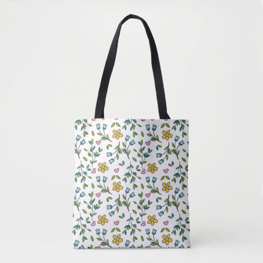 Kleine Wildflower Meadow Bloemen Tote Bag (Voorkant)