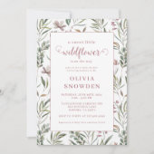 Kleine Wildflower Meisje Baby shower Kaart (Voorkant)