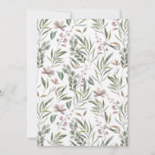 Kleine Wildflower Meisje Baby shower Kaart (Achterkant)