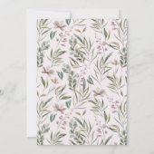 Kleine Wildflower Meisje Baby shower Kaart (Achterkant)