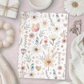 Kleine Wildflower Meisje Baby shower Kaart