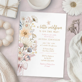 Kleine Wildflower Meisje Baby shower Kaart
