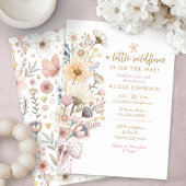 Kleine Wildflower Meisje Baby shower Kaart