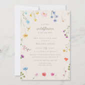 Kleine Wildflower Meisje Baby shower Kaart (Voorkant)