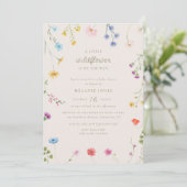 Kleine Wildflower Meisje Baby shower Kaart (Staand voorkant)