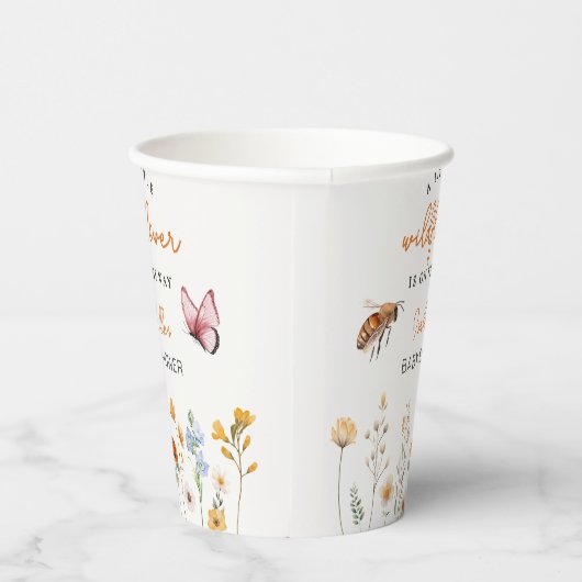 Kleine Wildflower Meisje Baby shower Papieren Bekers (Rechts)