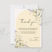 Kleine Wildflower Meisje's 1e Verjaardag Esthetisc Bedankkaart (Voorkant)