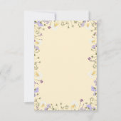 Kleine Wildflower Meisje's 1e Verjaardag Esthetisc Bedankkaart (Achterkant)