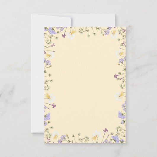 Kleine Wildflower Meisje's 1e Verjaardag Esthetisc Bedankkaart (Achterkant)