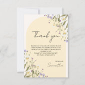 Kleine Wildflower Meisje's BABY SHOWER Bedankkaart (Voorkant)