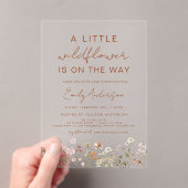 Kleine Wildflower op de weg Baby shower Acryl Uitnodigingen (Insitu (Draagbaar))