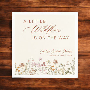 Kleine Wildflower op de weg Baby shower Servet
