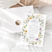 Kleine Wildflower Paarse Bloemen Baby Meisje Douch Kaart