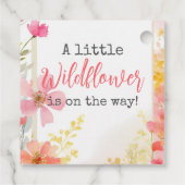 Kleine Wildflower Perzik Bloemen Bloemen Baby show Bedankjes Labels (Achterkant)