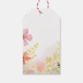 Kleine Wildflower Perzik Bloemen Bloemen Baby show Cadeaulabel (Achterkant)