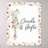 Kleine Wildflower Roze Baby shower Kaarten en gesc Poster (Voorkant)