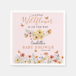 Kleine Wildflower rustieke Wildbloemen Baby shower Servet