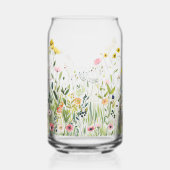 Kleine Wildflower Schattigee Kleurrijke Bloemen Blikvorm Glas (Voorkant)