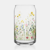 Kleine Wildflower Schattigee Kleurrijke Bloemen Blikvorm Glas (Links)