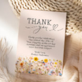 Kleine Wildflower Verjaardag Dank u kaart