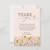 Kleine Wildflower Verjaardag Dank u kaart (Voorkant)