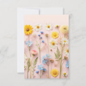 Kleine Wildflower Verjaardag Dank u kaart (Achterkant)