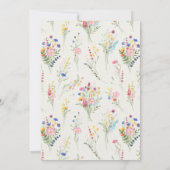 Kleine Wildflower Vlinder Meisje Baby shower Kaart (Achterkant)