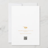 Kleine Wildflower Vlinder QR Code Baby Shower  Kaart (Achterkant)