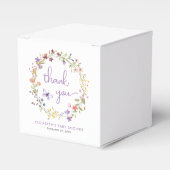 Kleine Wildflower Waterverf Baby Meisje Douche Bedankdoosjes (Voorkant Zijde)